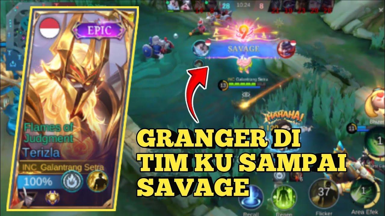 Terizla gameplay | gila granger di timku sampai savage | badang gameplay #badangtank