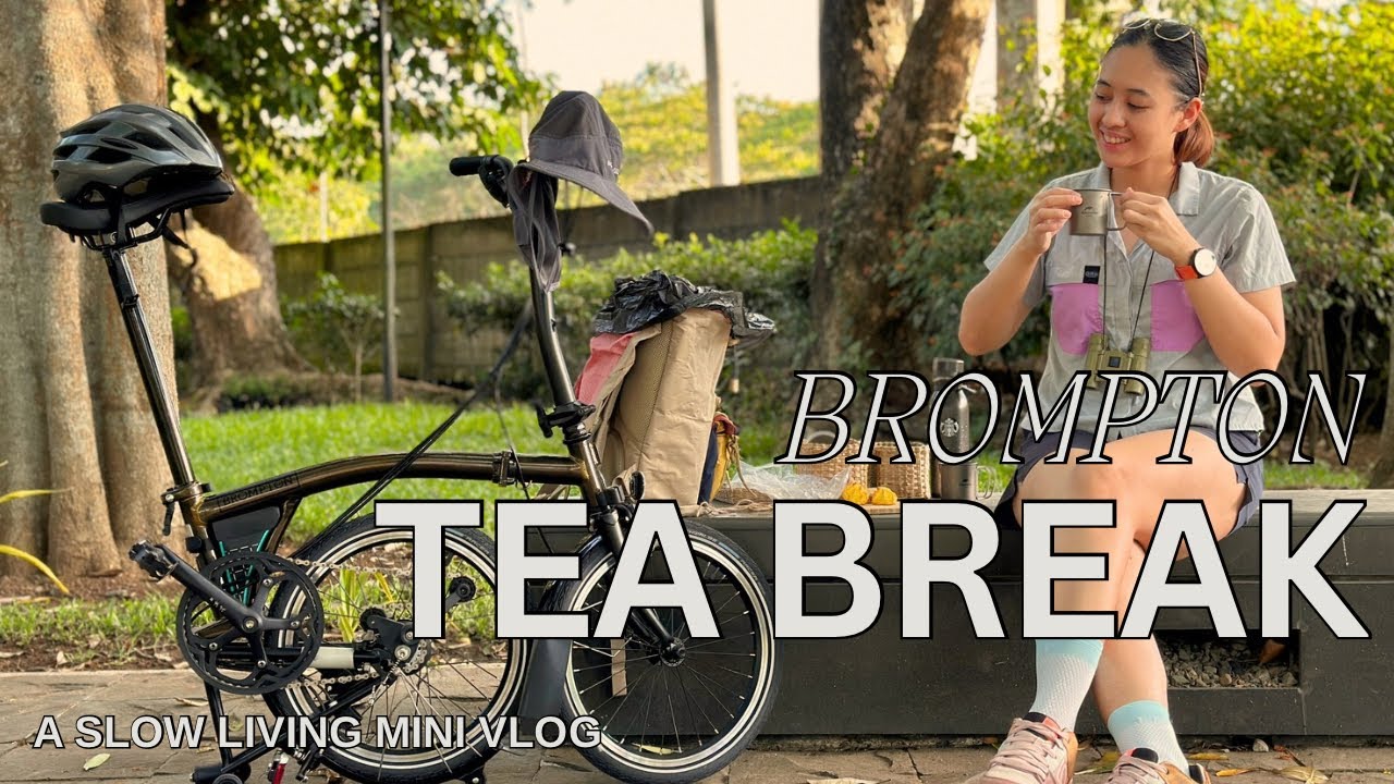Brompton Ride with a Coffee and Tea Break Slow Living Lifestyle #cycling #coffee #tea #slowliving