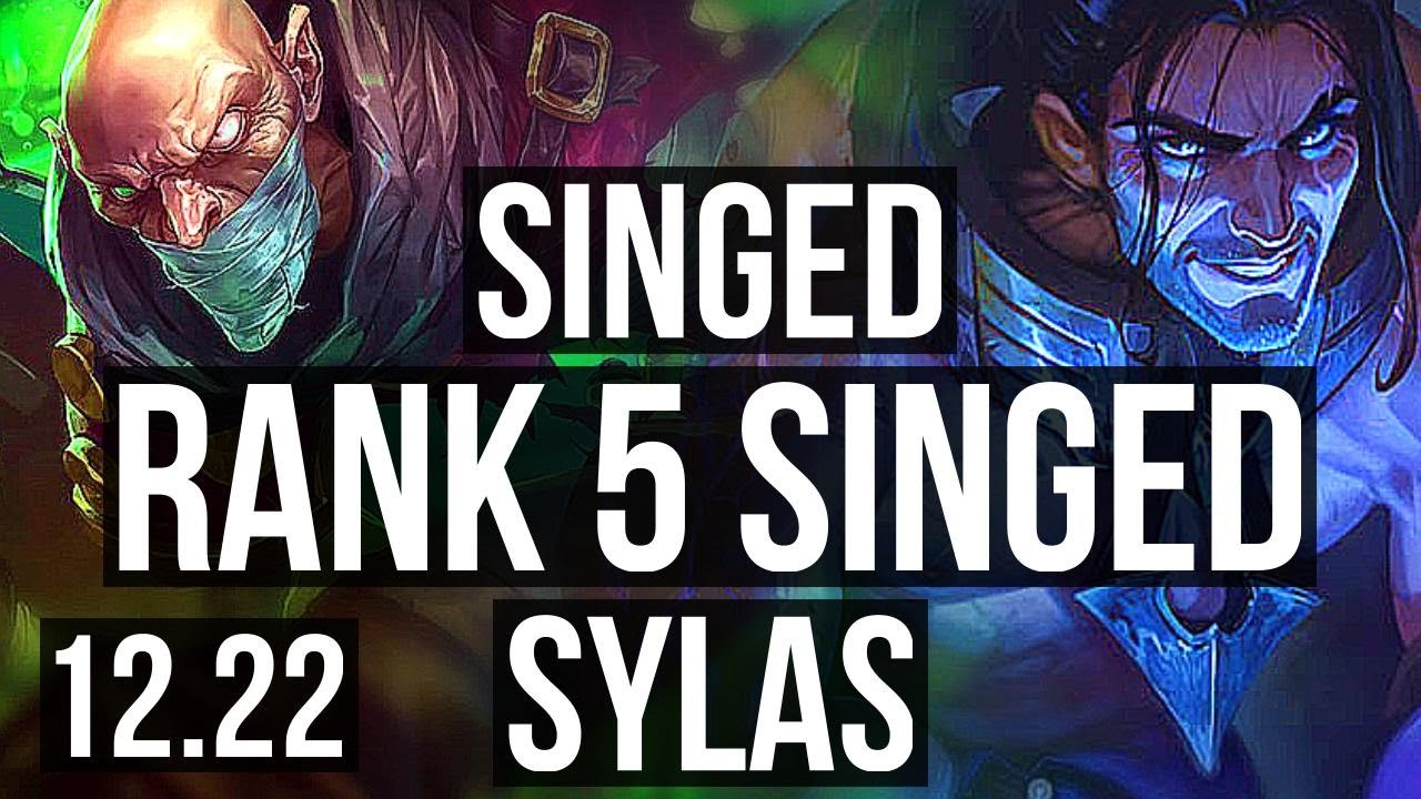 SINGED vs SYLAS (MID) | Rank 5 Singed, 700+ games, 1.3M mastery, 5/1/2 | KR Grandmaster | 12.22