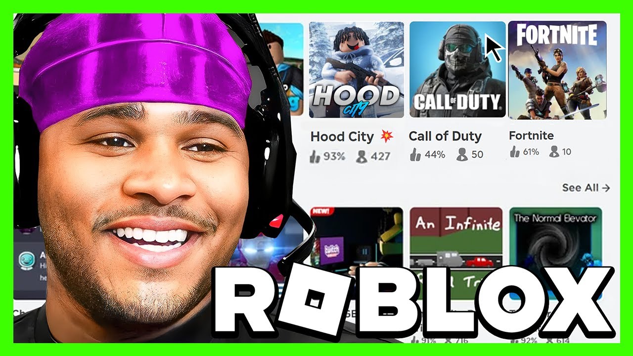 FANUM PLAYS EVERY GAME ON ROBLOX..🤣