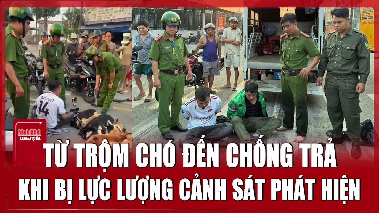 Bị phát hiện trộm chó, hai đối tượng tăng ga rồi “chống trả” lực lượng cảnh sát | Ninh Bình Digital