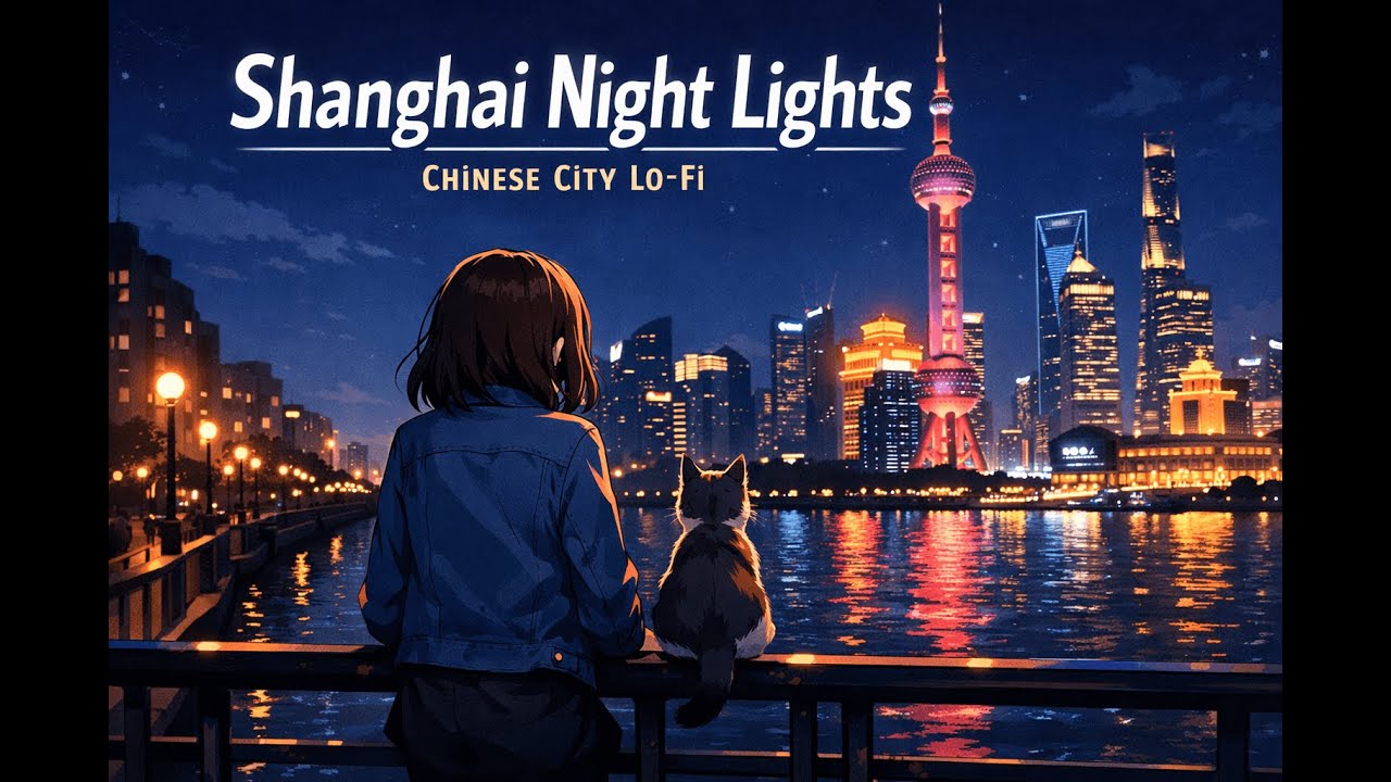 Shanghai Night Lights 🇨🇳 | Chinese City Lo-Fi Vibes