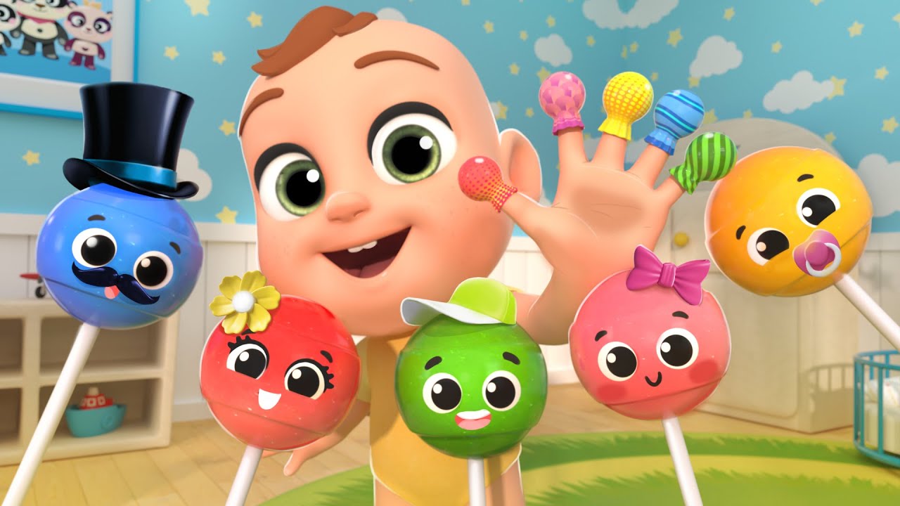 Finger Family with Colorful Lollipops | Funny Nursery Rhymes & Kids Songs