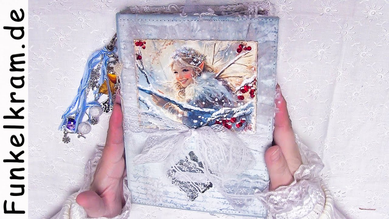 JunkJournal Winterelfen M&auml;rchen Flipthrough
