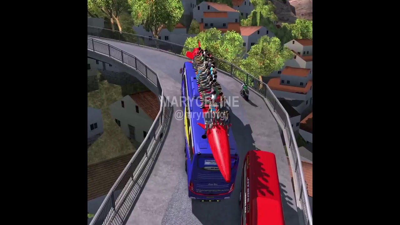 Horror Trip by Bus on Mountain Roads Loaded with Passengers Over Capacity | Euro Truck Simulator 2