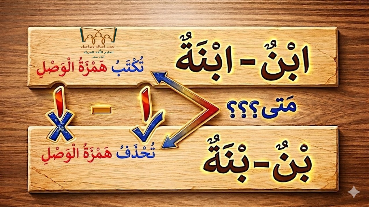 ثُبوت همزة (ابن - ابنة) وحَذْفُها في الكتابة