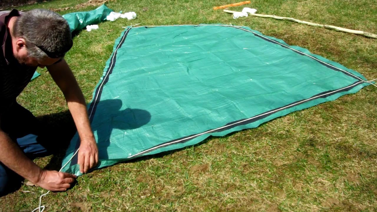 Making a Sailing Canoe, Home Made Sail