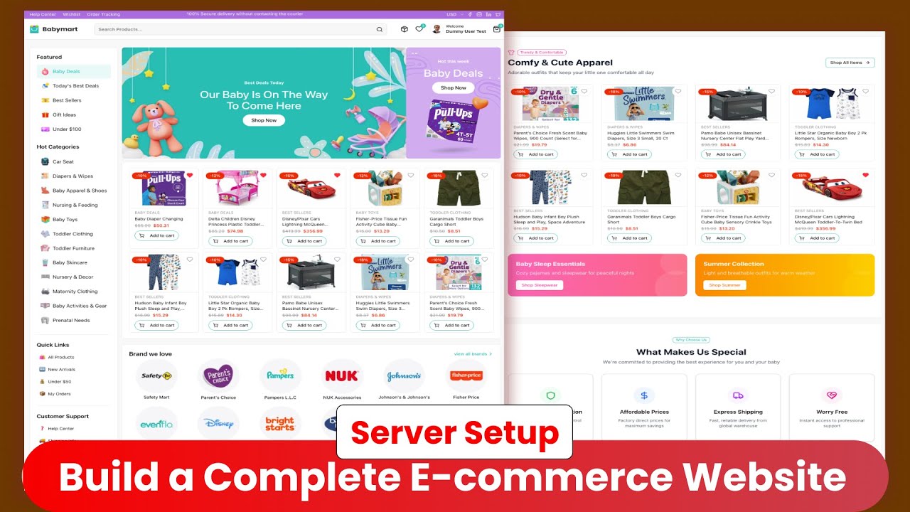 Build a Complete Babymart E-commerce Website | Part 1: Server Setup & API Development