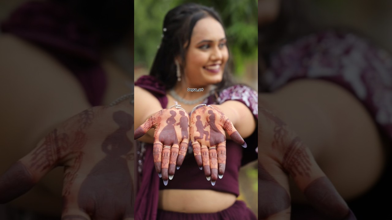 Engagement couple mehndi design #Engagement #simplemendi #couplegoals #couplemehndi #love #couple