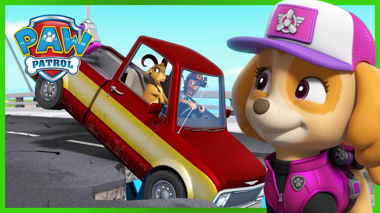 ¡Los Big Truck Pups, cachorros camioneros, salvan el puente de Bahía Aventura! - PAW Patrol Español