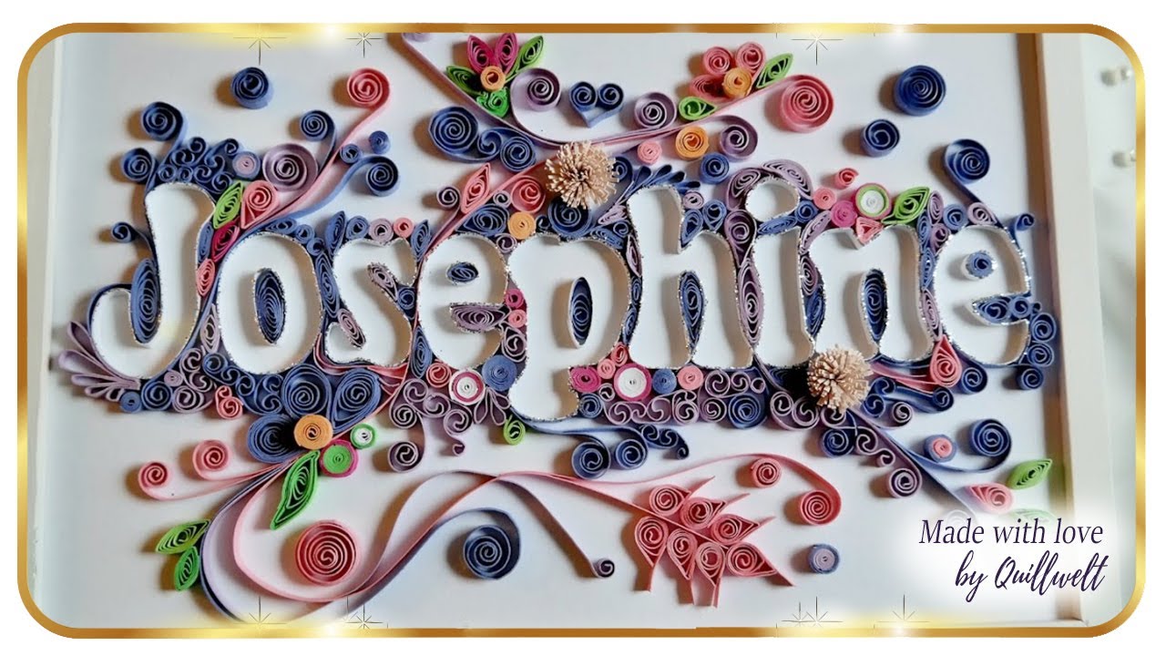 Quilling Name . Quilling Typography. Quilled Letters