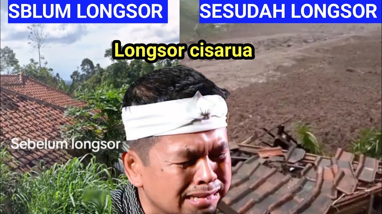 Kondisi sblum dan sesusah longsor Cisarua Bandung..KDM tak kuasa nahan tangis!!! 