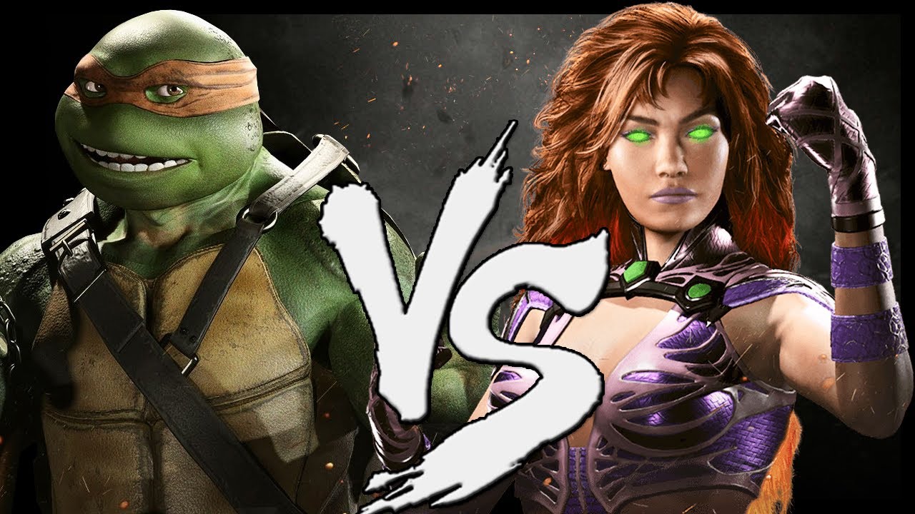 Injustice 2 Starfire vs Mikey TMNT