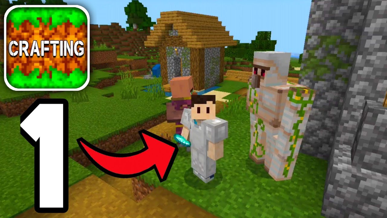 Crafting and Building - Survival - DIAMONDS in Village - Gameplay Part 1