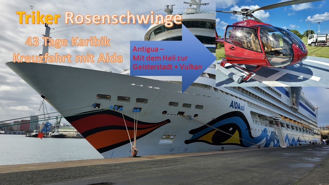 Helikopter nach Montserrat zur Geisterstadt Plymouth und Vulkan - Helicopter to the vulcano