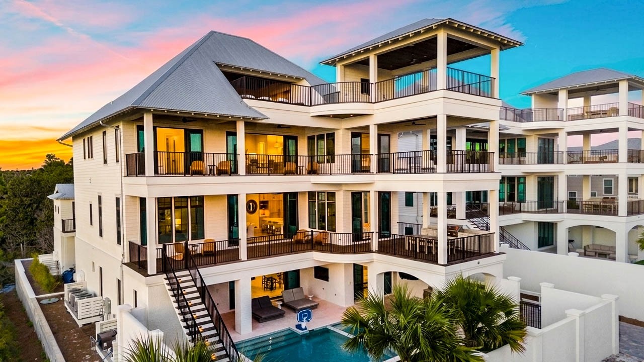 $8.55M Seagrove Beach Florida Home Tour - 10 Bedroom 30A Beach House in Santa Rosa Beach