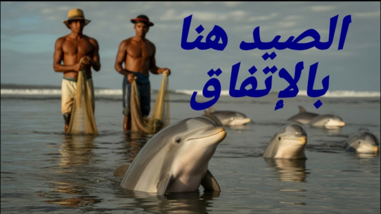 الصيادين مش بيصطادوا لوحدهم… بيشتغلوا مع الدلافين!