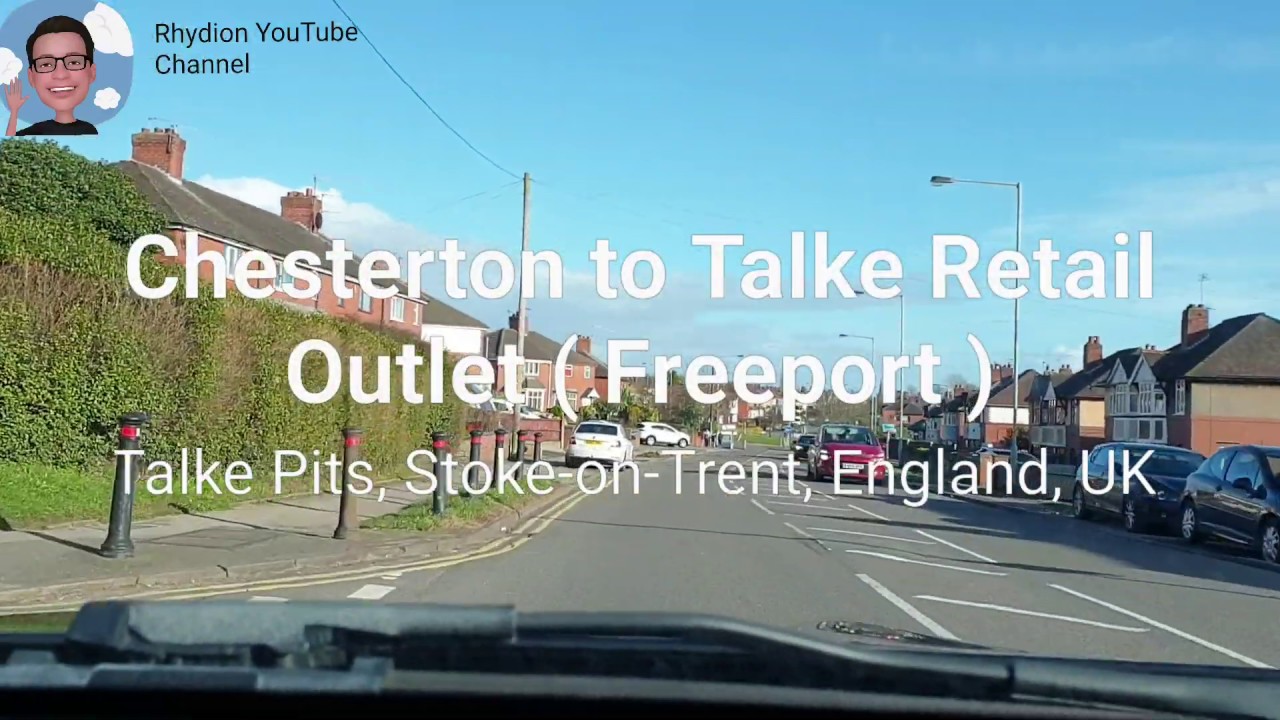 Driving around Newcastle Town and Stoke-on-Trent 2: Chesterton to Talke Retail Outlet