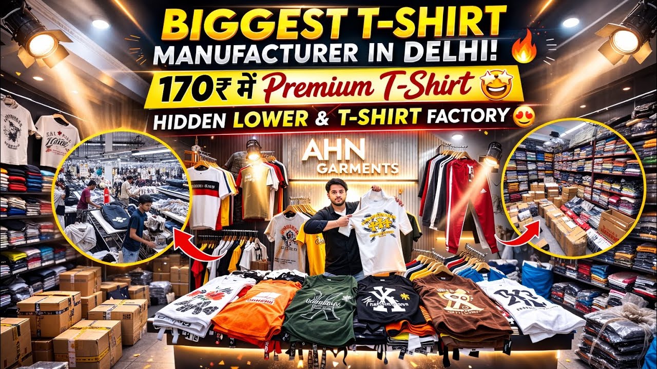 Jafrabad Delhi Ki Hidden T-Shirt Factory 😱 Direct Manufacturer Rate | AHN Garments 