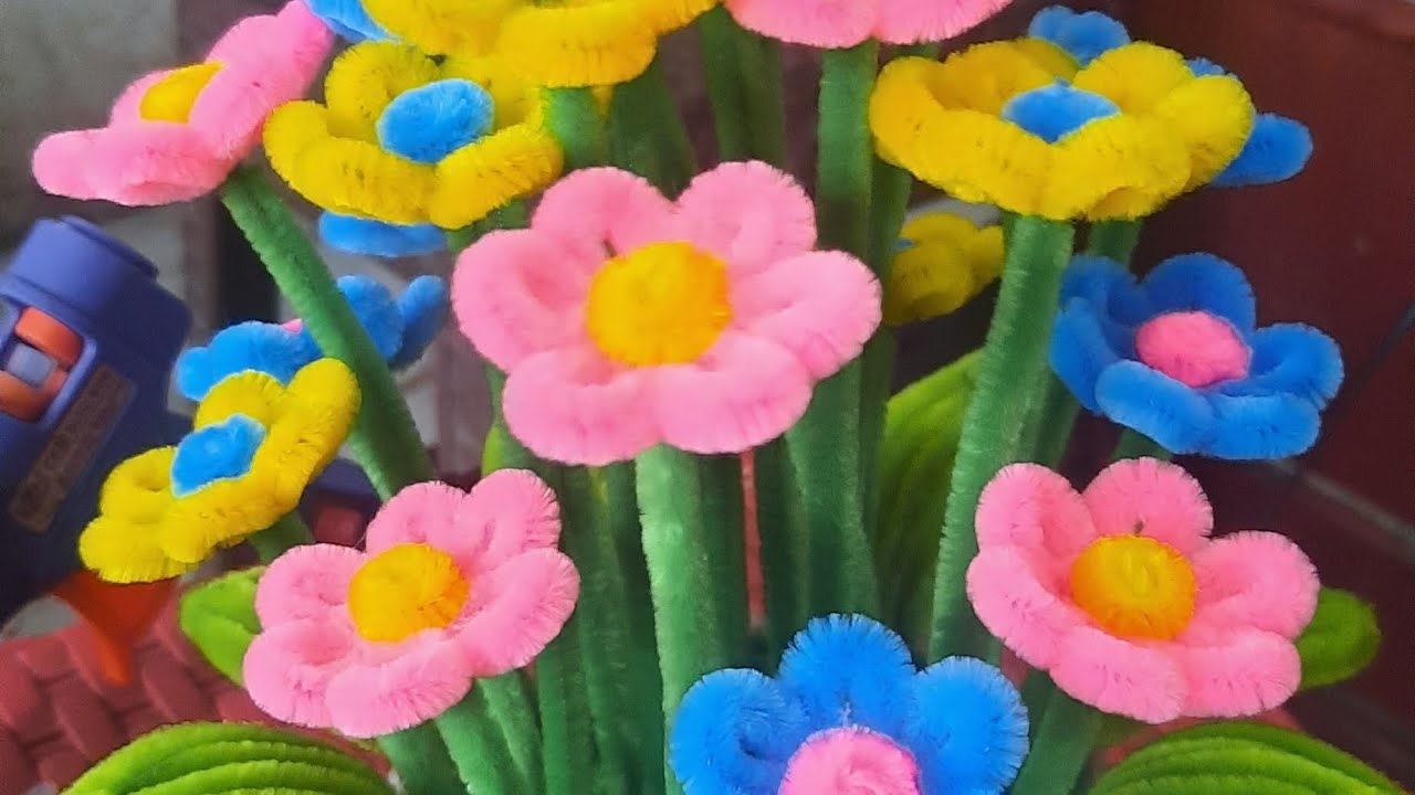 Tutorial Membuat Dancing Flowers Dari Kawat Bulu Bunga goyang Dari Kawat Bulu