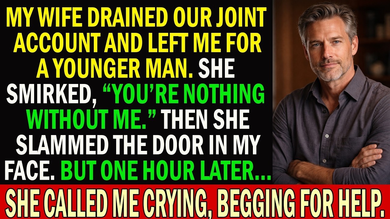 My Wife Drained Our Joint Account And Kicked Me Out — “You’re Nothing Without Me!”… One Hour Late