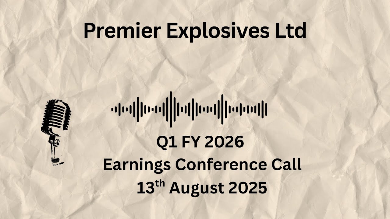 Premier Explosives Ltd Q1 FY 2026 Earnings Conference Call