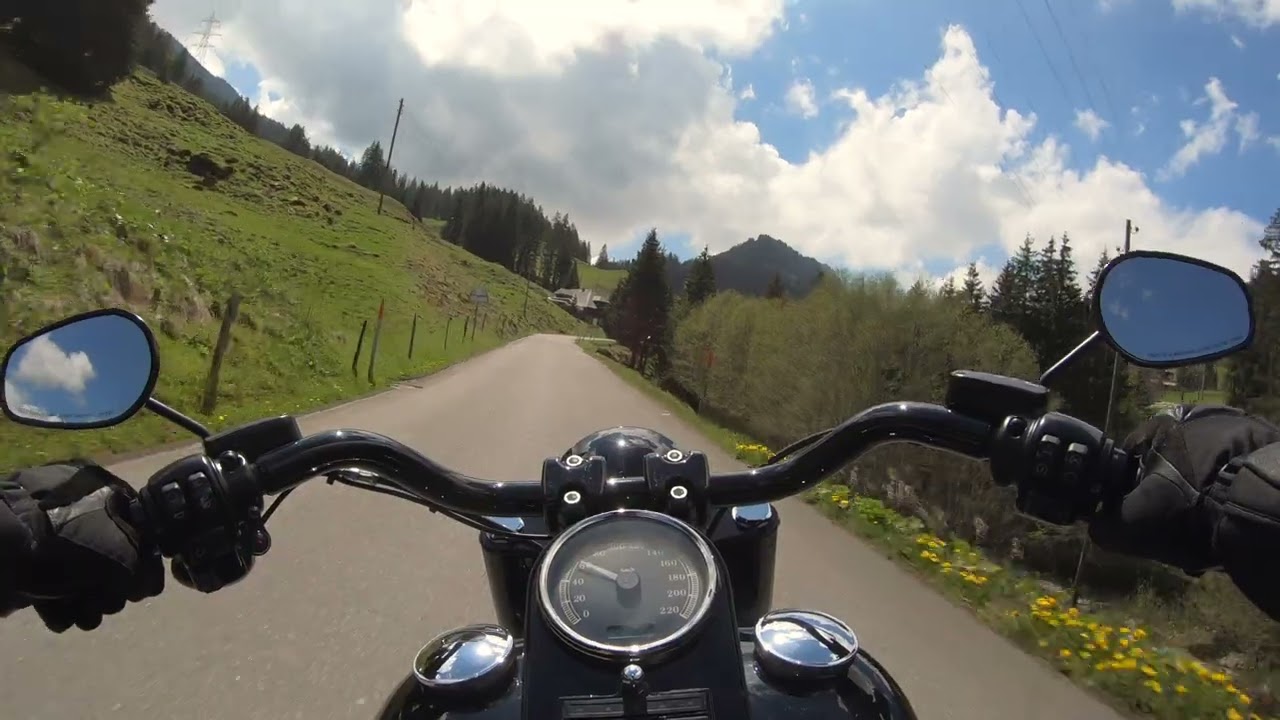 🇨🇭Harley Davidson Fat Boy S Rideout to Glaubenbergpass | Pure Exhaust Sound [4K]