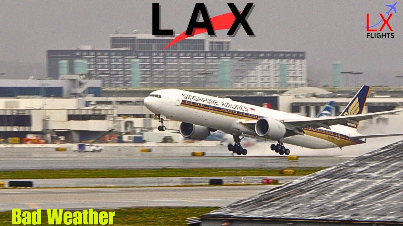 LAX | CRAZY WEATHER | LAX PLANE SPOTTING #planespotting #aviation