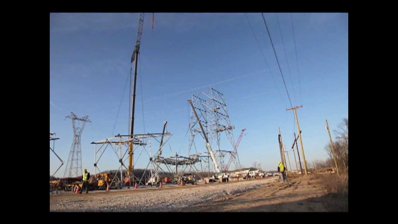 Henkels & McCoy - 345 kV Lattice Tower - Time-Lapse
