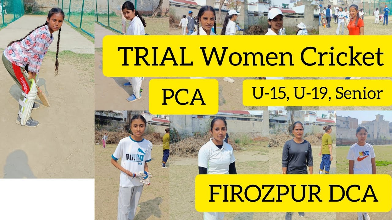Trial Women Cricket PCA 2023 Firozpur DCA U-15 U-19 SENIOR #womencricket #viral  #likesharesubscribe