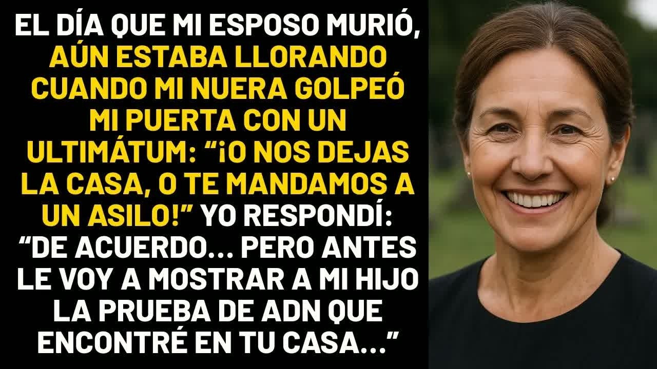 El día que mi esposo murió, aún estaba llorando cuando mi nuera golpeó mi puerta con un ultimátu