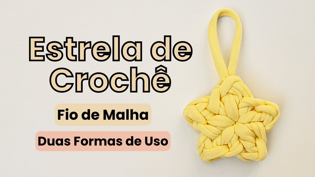 Como fazer Estrela de Crochê Passo a Passo | Estrela de Crochê Fácil | Chaveiro de Crochê Estrela
