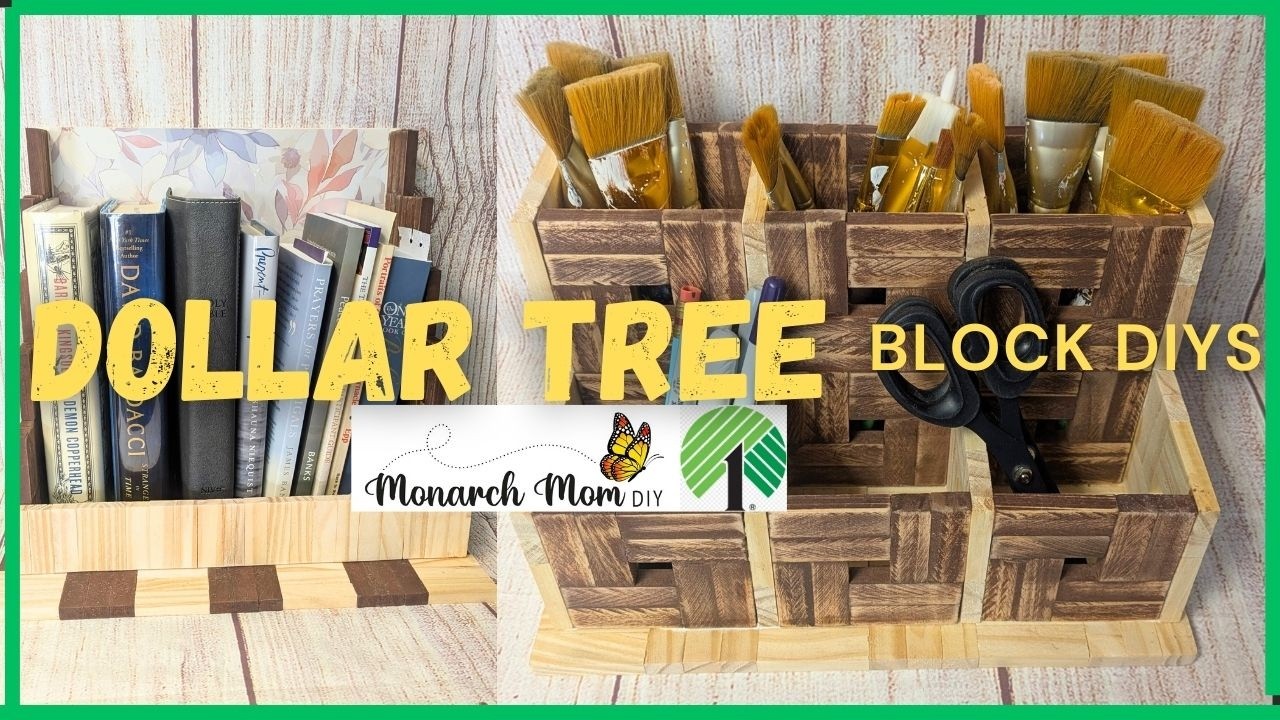 Dollar Tree Tumbling Tower Blocks DIY into Stunning Functional Wood Decor