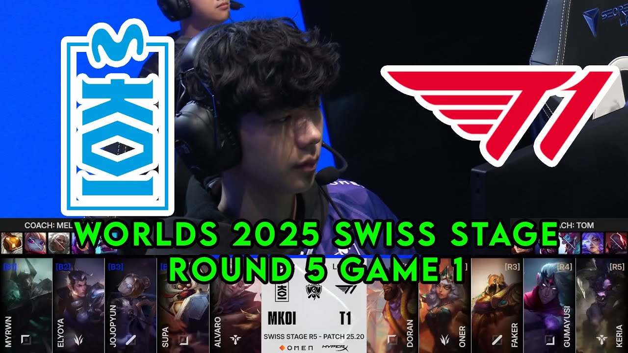 MKOI vs T1 Game 1 | World Championship 2025 Swiss Stage Round 5 | Movistar KOI vs T1 G1
