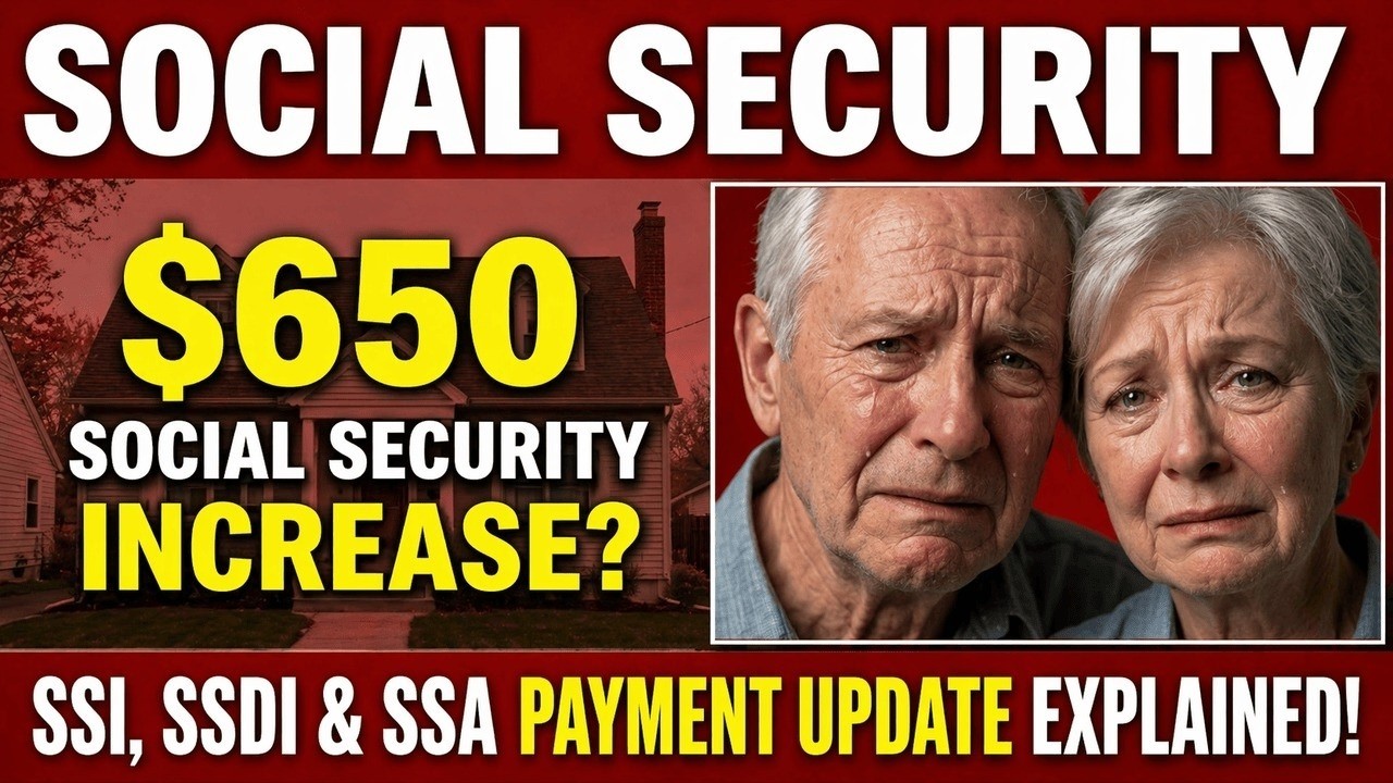 $650 Social Security Increase? SSI, SSDI & SSA Payment Update Explained!