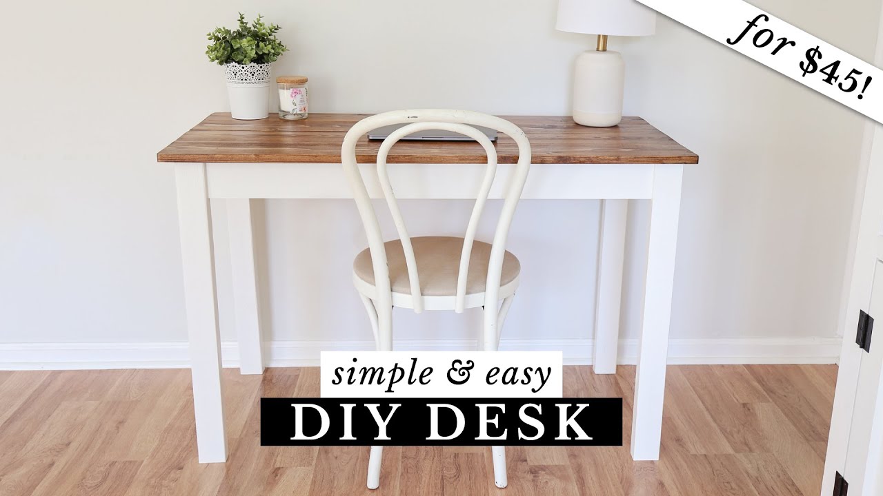 Simple & Easy DIY Desk for $45! | DIY Wood Desk