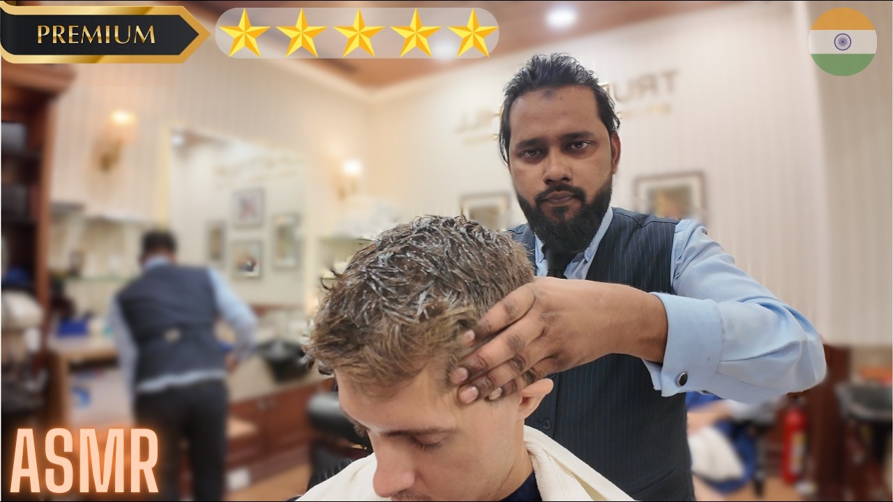 India's Most Expensive Barbershop?! Haircut & Massage for ₹3000 [ASMR]