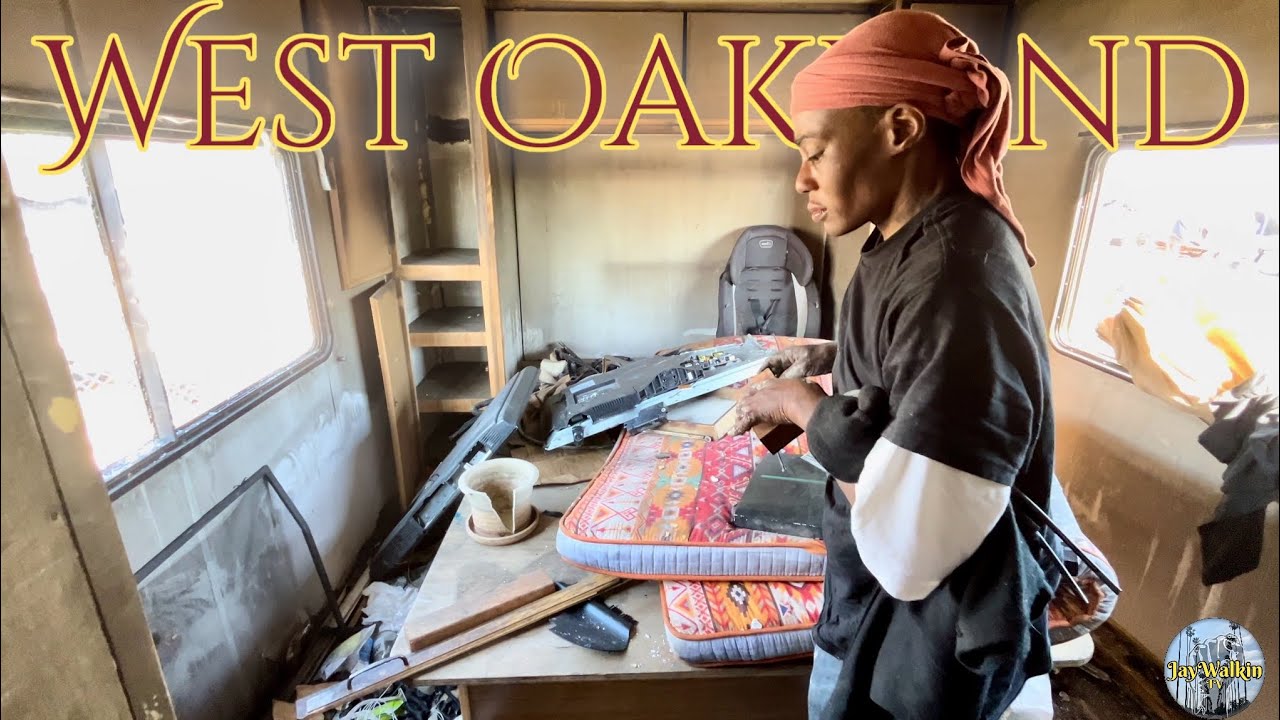 Tour of Unhoused Woman’s RV 🚌🗑️(Full Video) | West Oakland, CA. 🇺🇸 [4K] [CC]
