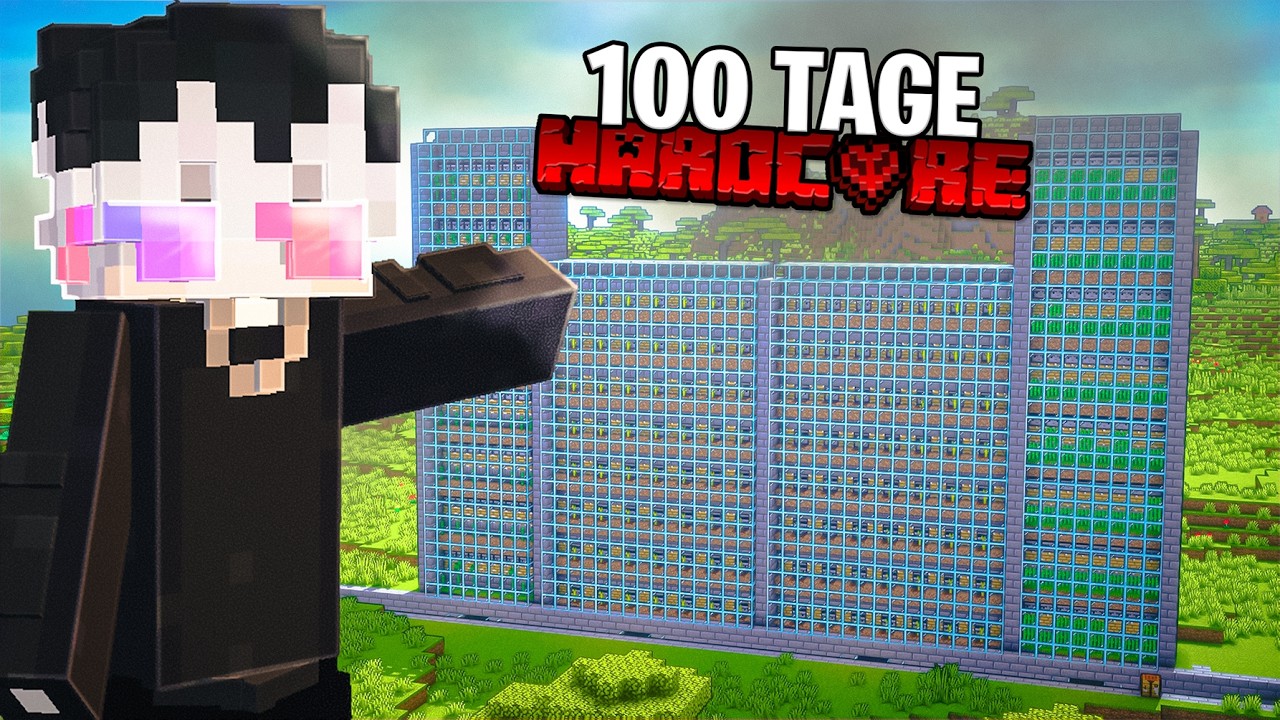 Ich habe 100 Tage lang die BESTEN Farmen in Minecraft HARDCORE gebaut