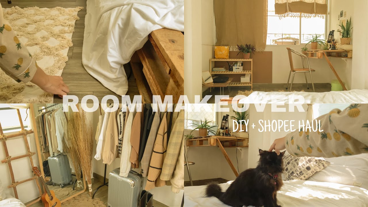 SUB) TRANG TRÍ PHÒNG NGỦ | SHOPEE HAUL | DIY + DECOR PHÒNG NGỦ CHO SINH VIÊN | Hog Chaun tv