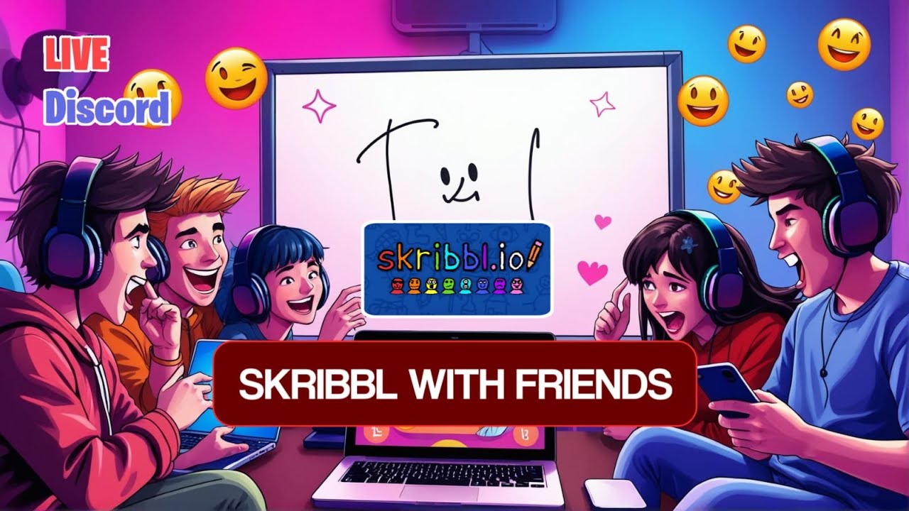 Playing Skribble and more games with Friends .😊🚀