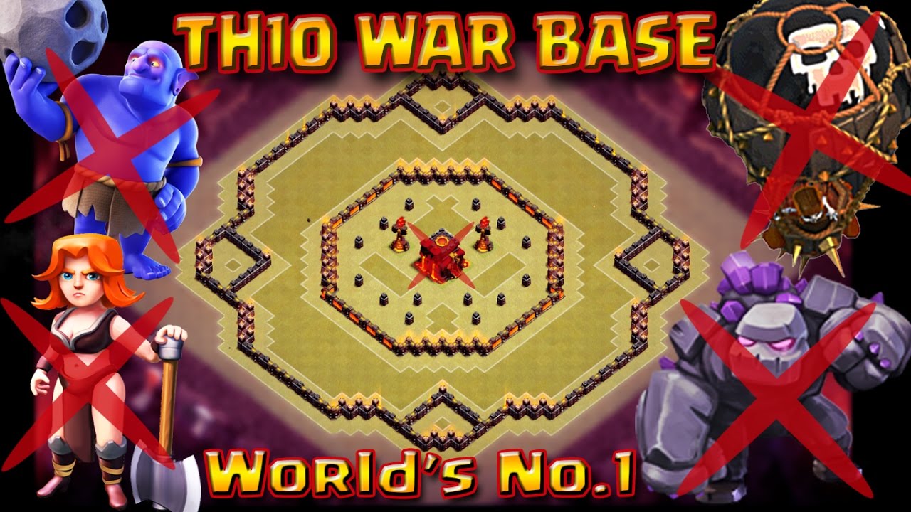 TH10 World's No.1 Epic War Base Design | Anti Everything 100% GUARANTEE | TH10 War Base Design