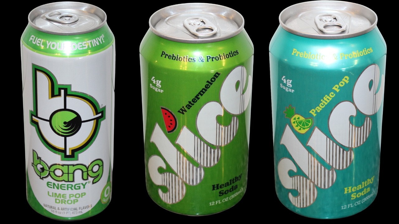 Bang Energy Lime Pop Drop, Slice Healthy Soda: Watermelon & Pacific Pop Review