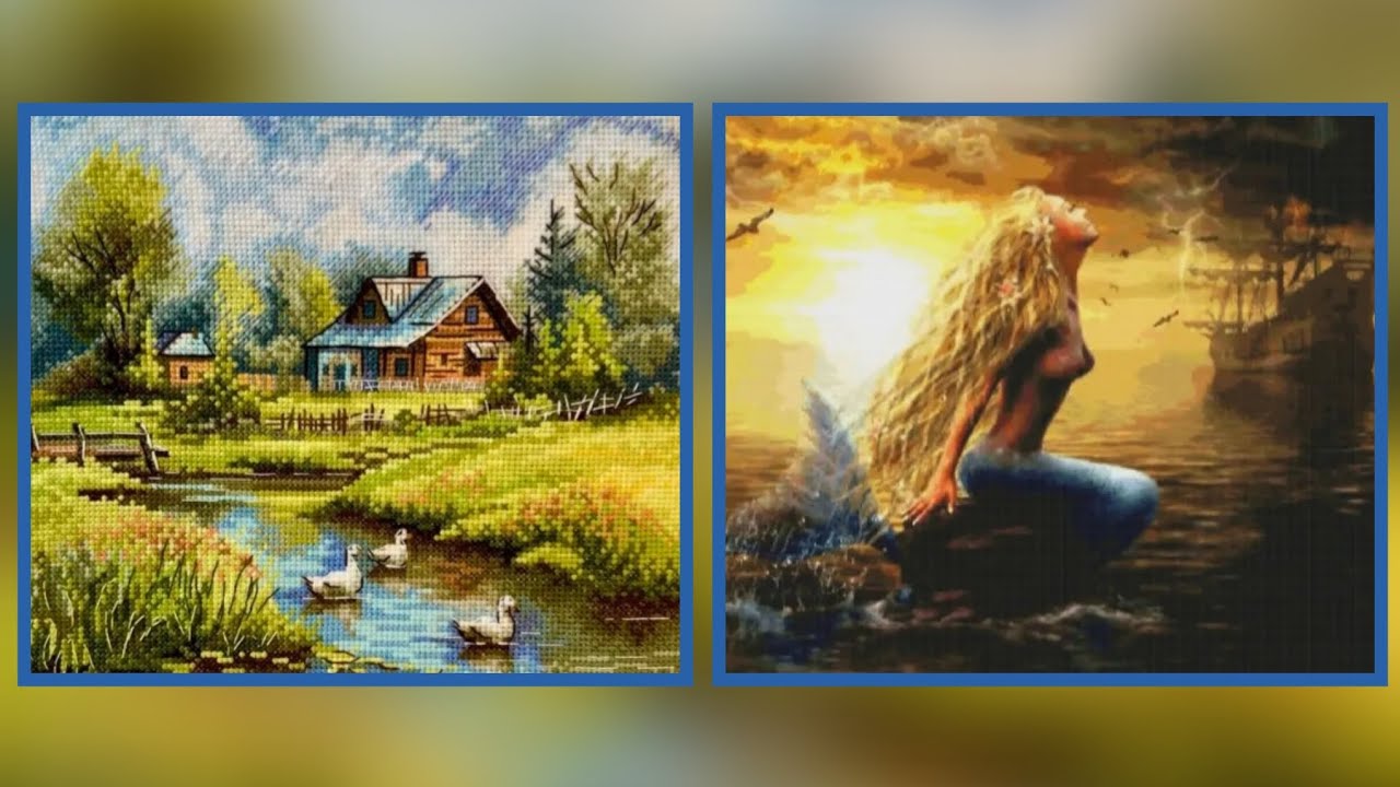 Вышивала всего два процесса,но результат неплохой/Огород