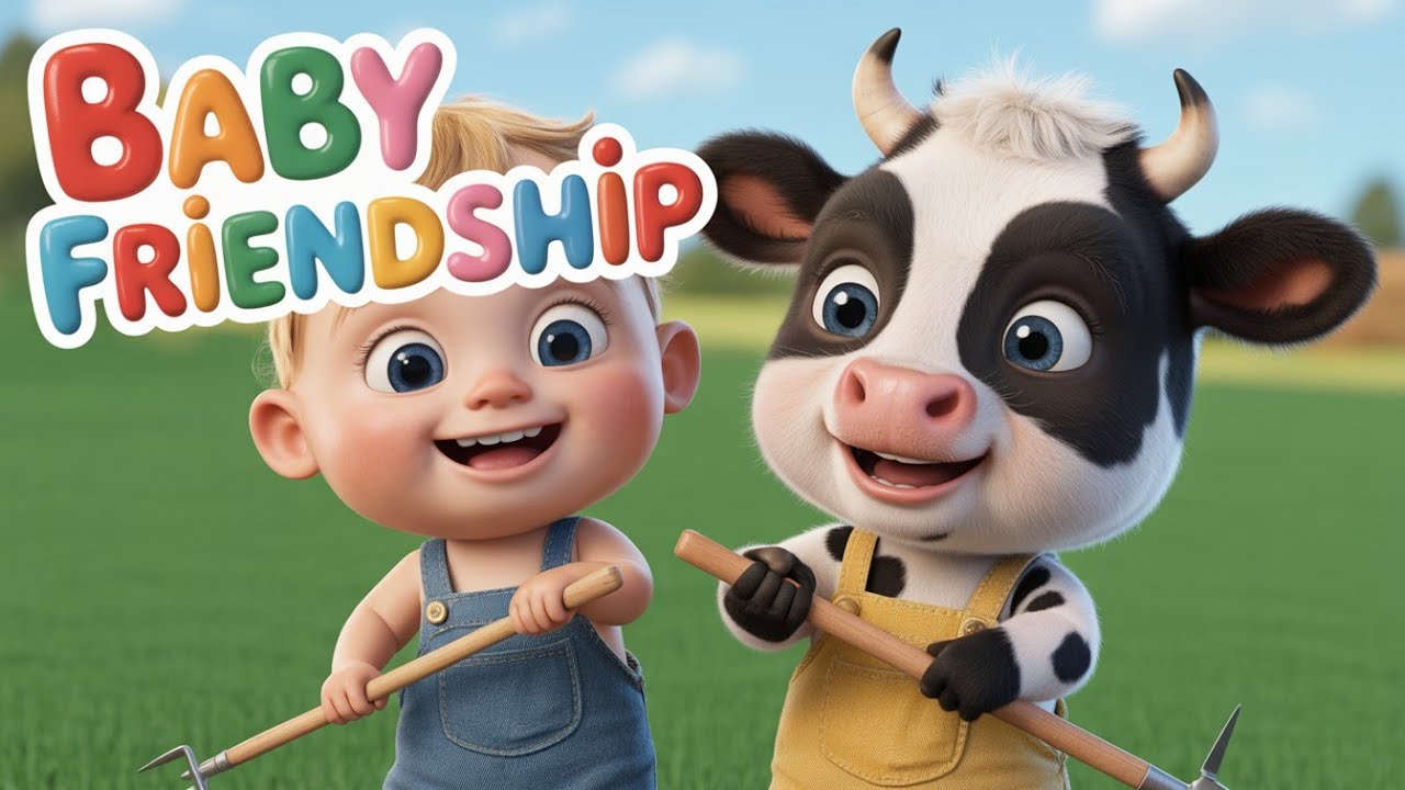 Farmer In The Dell | Mumu the cow Nursery Rhymes Nick Songs + Fun Songs for Kids | #CowBabyRhyme 