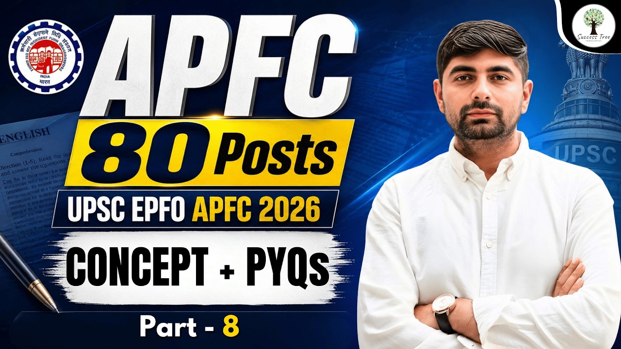 UPSC EPFO APFC 80 Posts| English | Concepts & PYQs| Success Tree | UPSC EPFO APFC Preparation