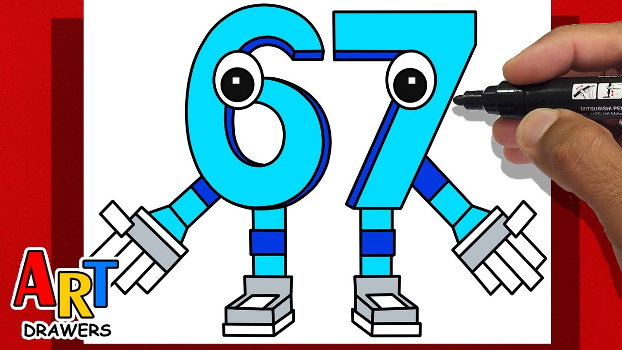 How to Draw 67 Steal a Brainrot ROBLOX | CAN YOU DRAW ?  67 Kid ( SCP-067 )