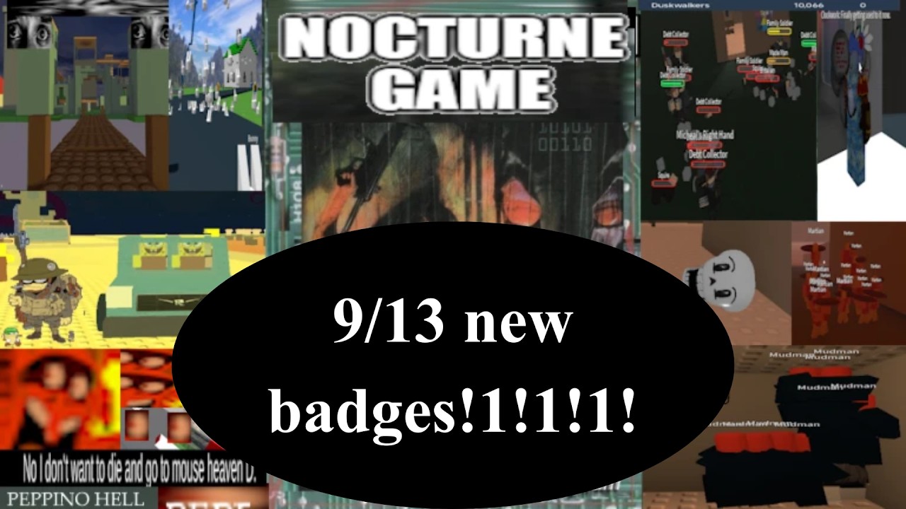 Nocturne Game - Roblox (9/13 new badges)