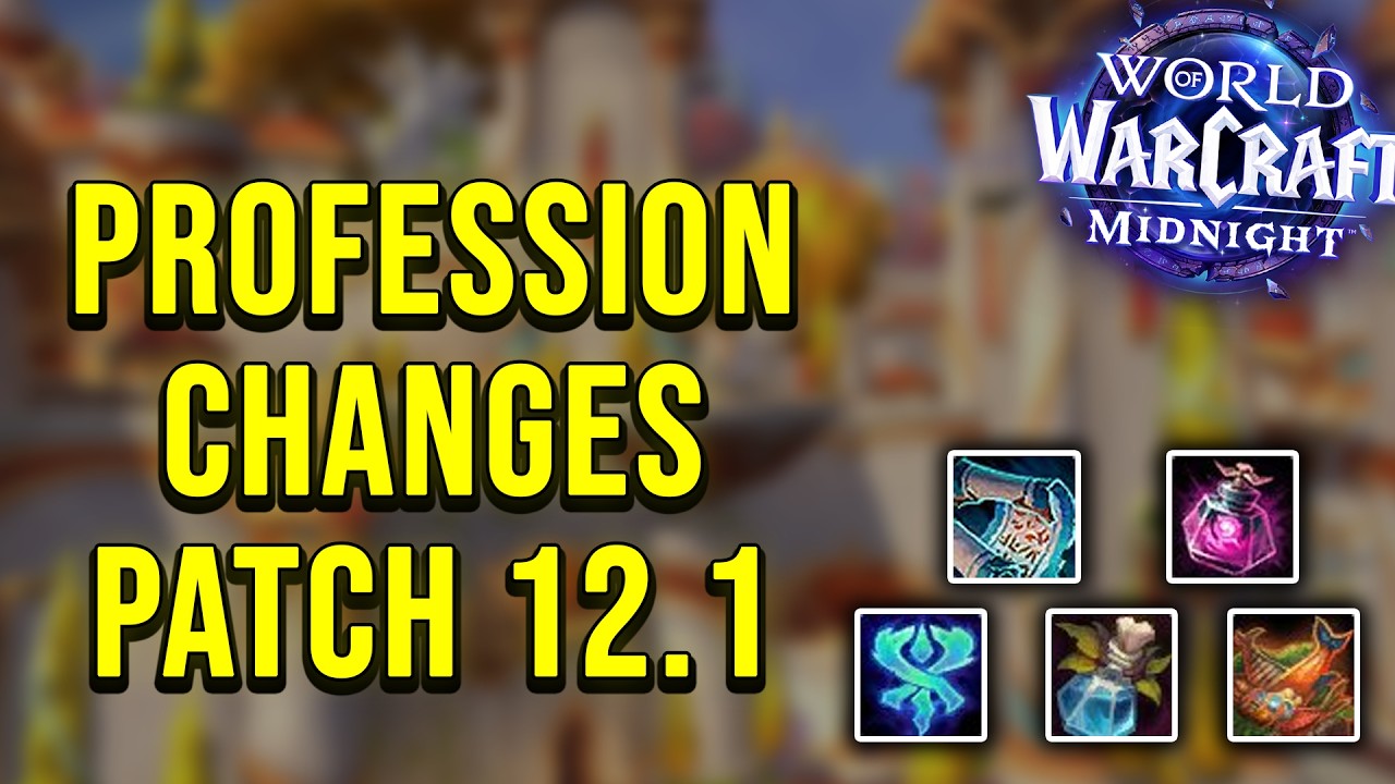 Изменения профессий в патче 12.1 в Midnight WoW