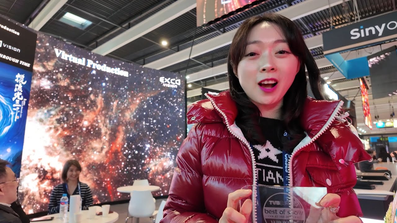 EXCO Vision ISE 2026 Best of Show Zeus, XR LED volume + narrow-pitch rental, concave/convex stage